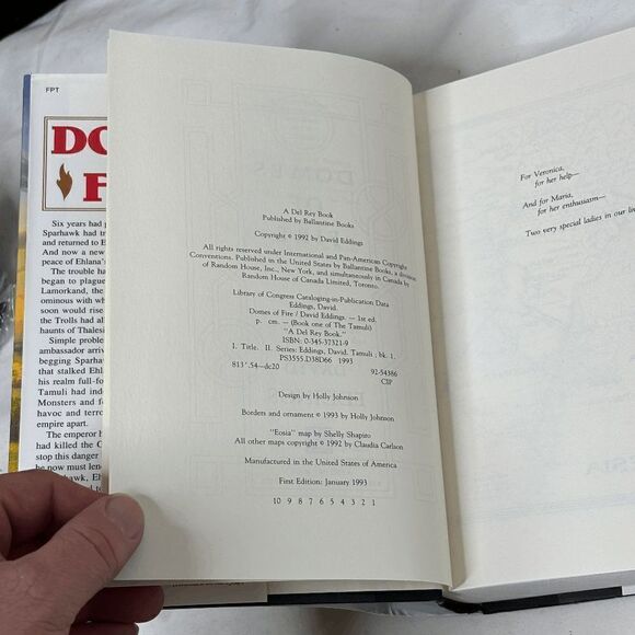 Domes of Fire by David Eddings 1st Edition 1st Printing True First Edition - Picture 6 of 10